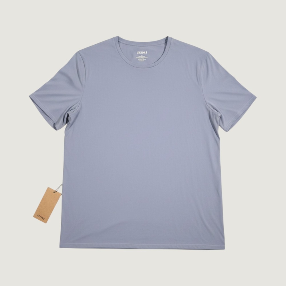Skims Mens Sport T-Shirt Stone Blue Grey XL Short Sleeve Crewneck New NWT